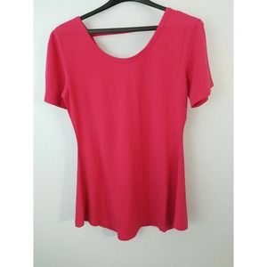 NWT Meaneor Pink Over Sized Tunic Blouse Size L 22321-0206